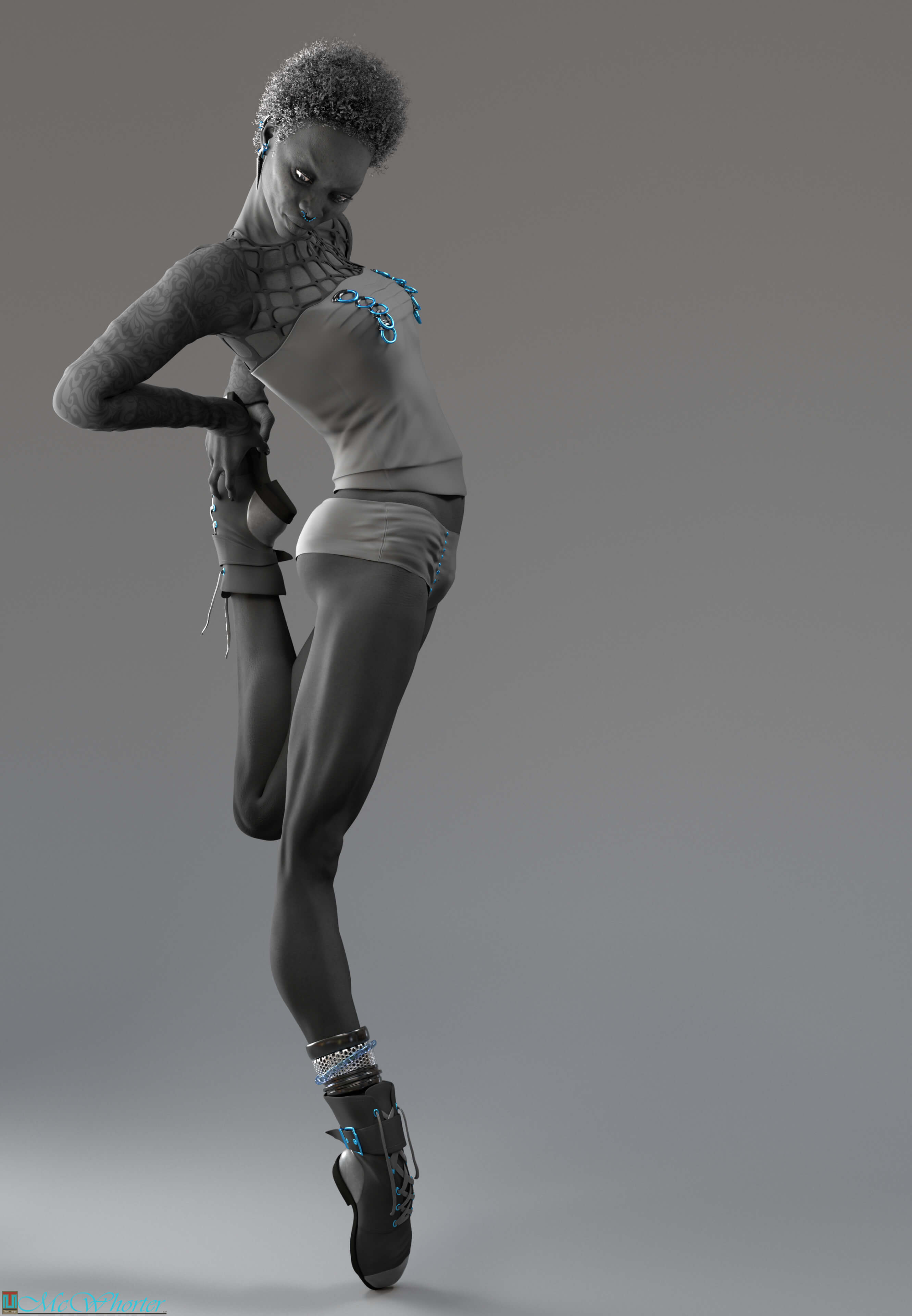 Art of Movement - Smoke 3D Render, Digital Artwork by wmcwhorter