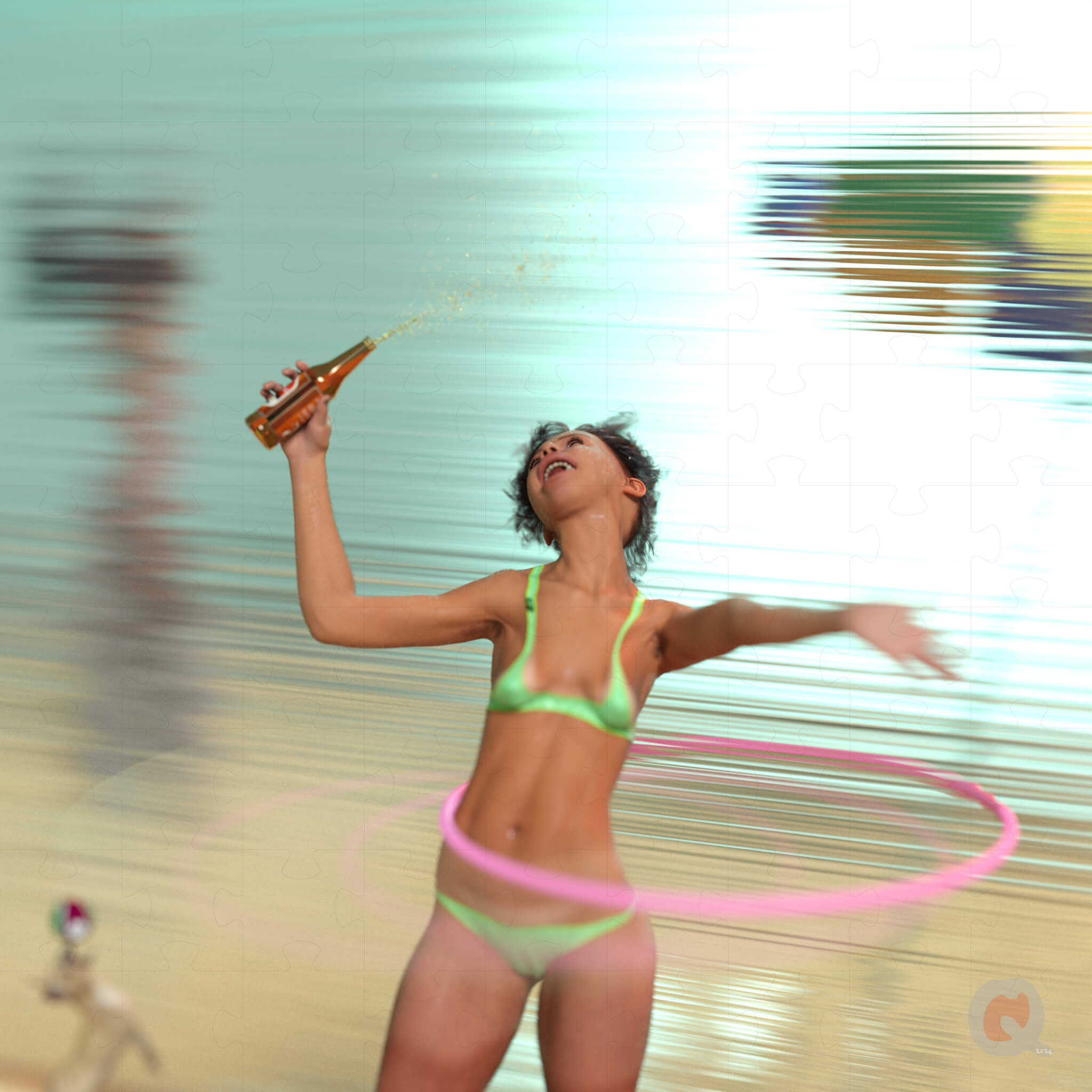 Hula 3D Render, Digital Artwork by Wollle