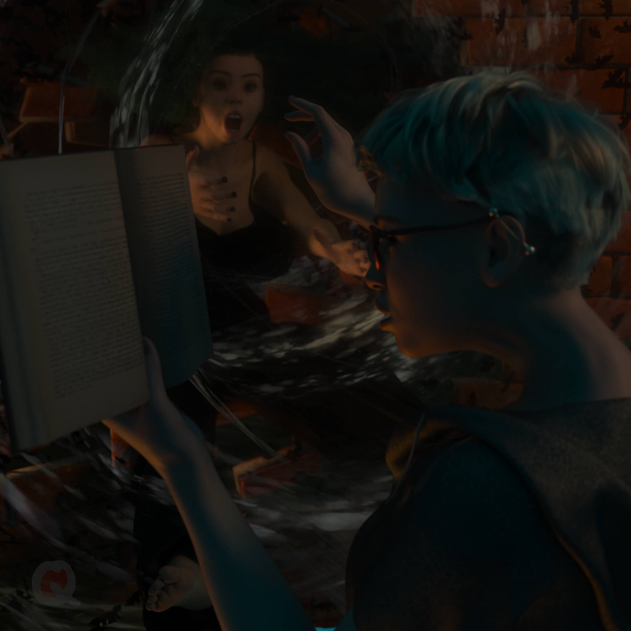 Oops - Wrong Book 3D Render, Digital Artwork by Wollle
