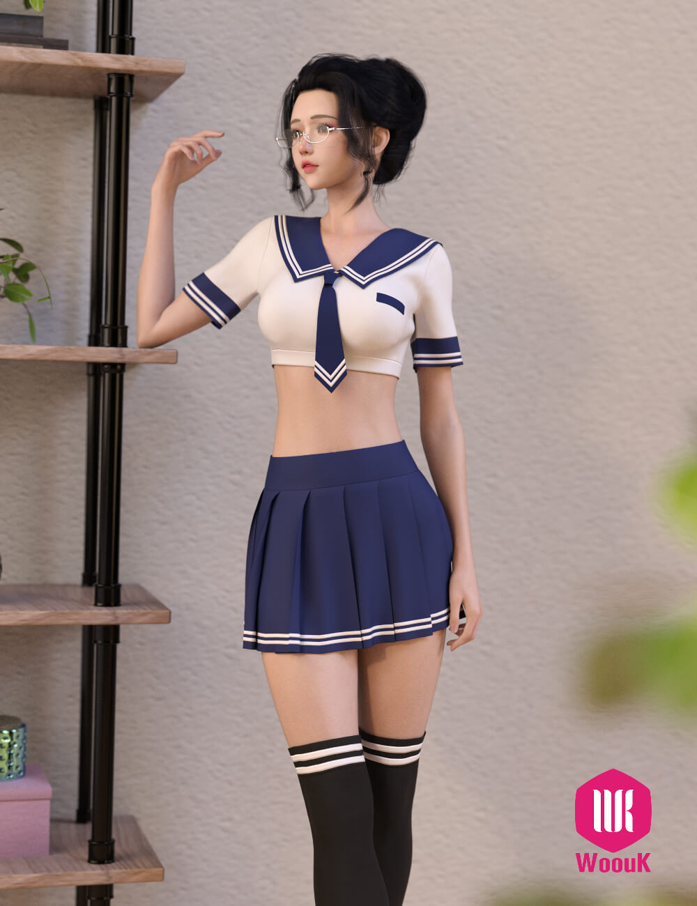 dForce WUK JK Style Uniform for Genesis 9 8 and 8.1 Female Daz Content