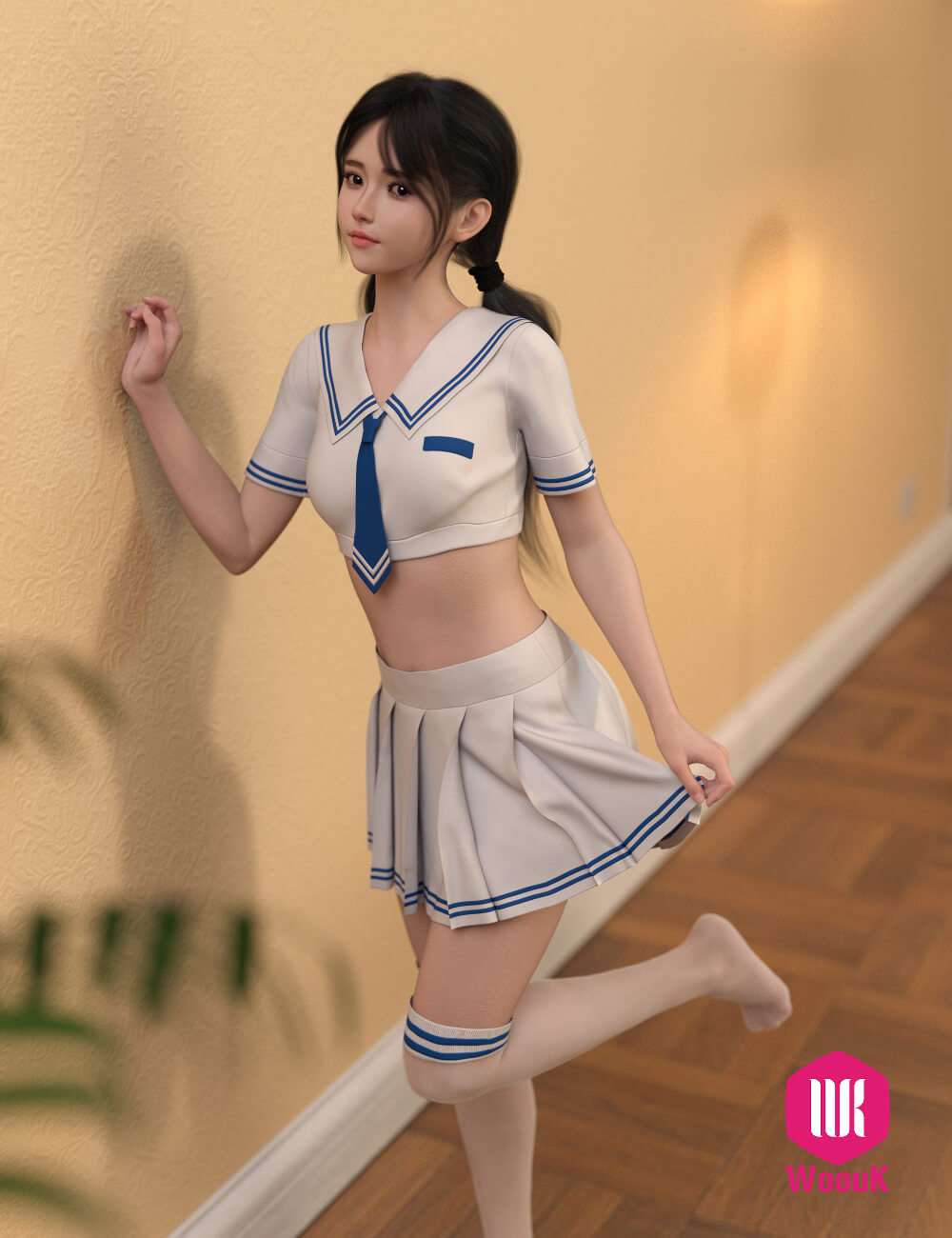 dForce WUK JK Style Uniform for Genesis 9 8 and 8.1 Female Daz Content