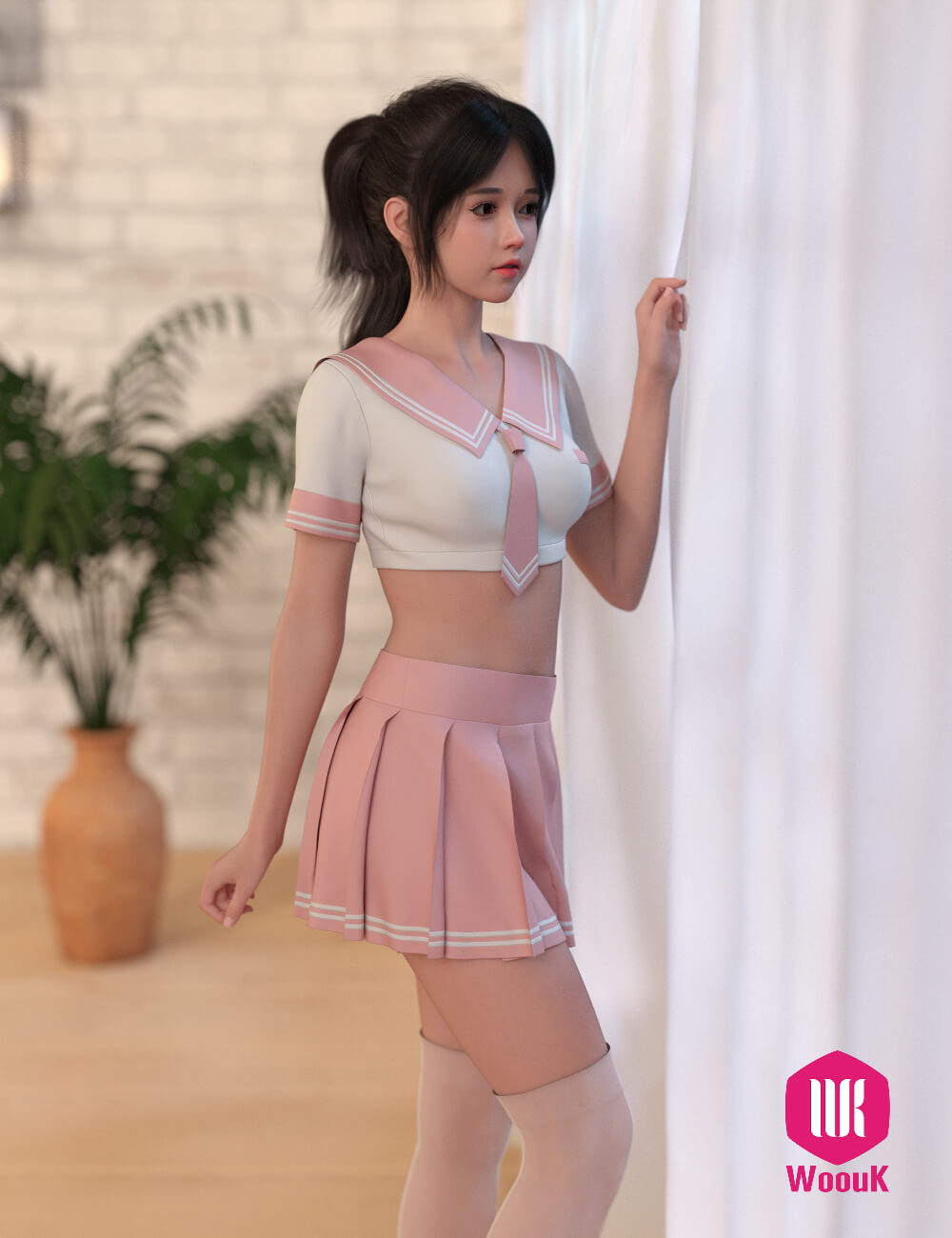 dForce WUK JK Style Uniform for Genesis 9 8 and 8.1 Female Daz Content