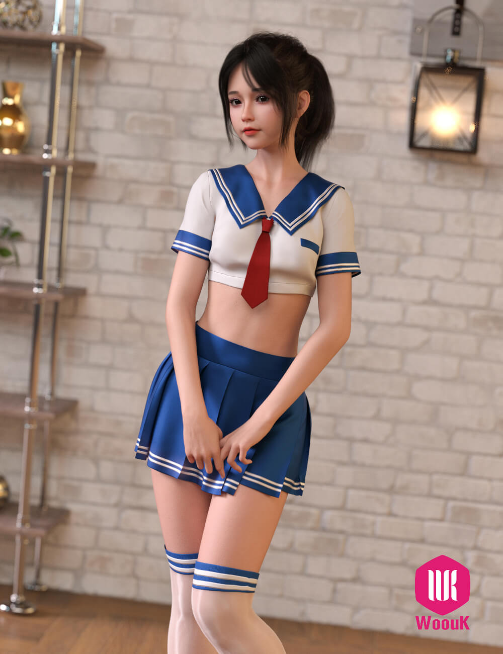 dForce WUK JK Style Uniform for Genesis 9 8 and 8.1 Female Daz Content