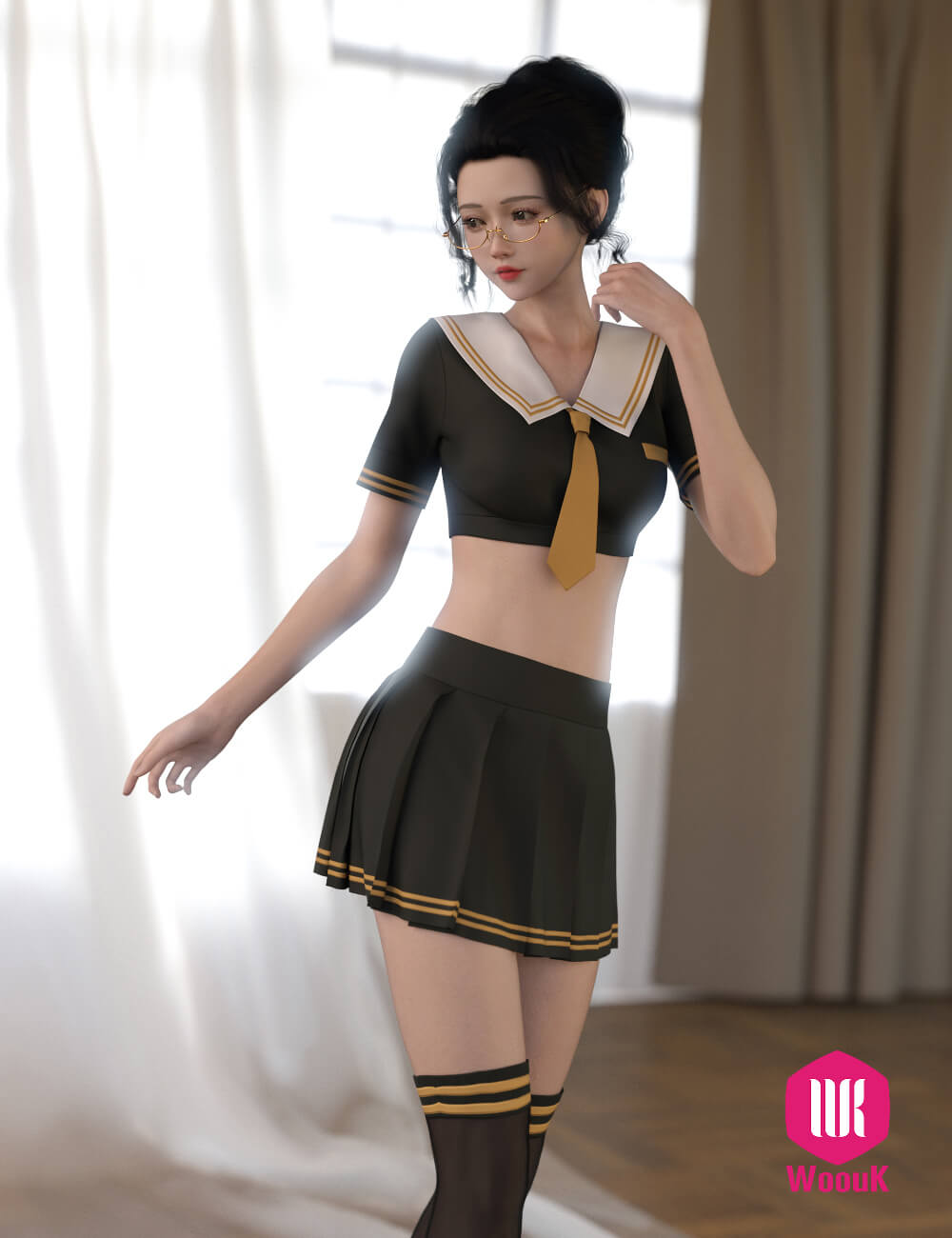 dForce WUK JK Style Uniform for Genesis 9 8 and 8.1 Female Daz Content