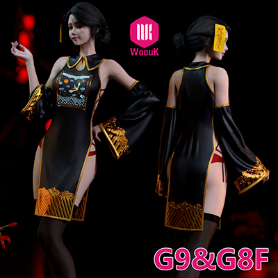 dForce WUK Sexy Zombie Outfit for Genesis 9 8 and 8.1F Daz Content