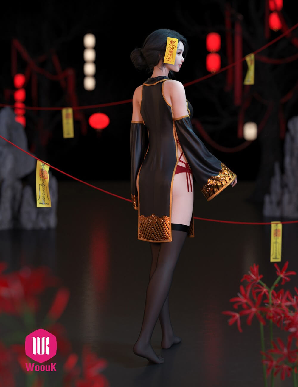 dForce WUK Sexy Zombie Outfit for Genesis 9 Daz Content