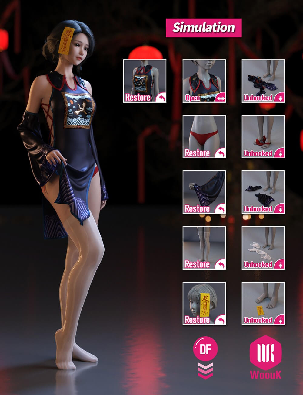 dForce WUK Sexy Zombie Outfit for Genesis 9 Daz Content