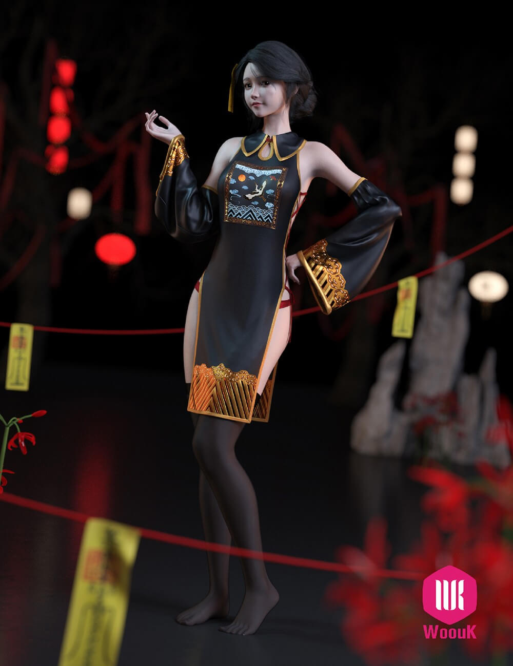 dForce WUK Sexy Zombie Outfit for Genesis 9 Daz Content