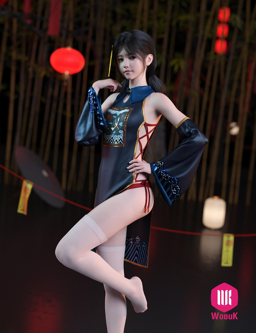 dForce WUK Sexy Zombie Outfit for Genesis 9 Daz Content