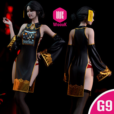 dForce WUK Sexy Zombie Outfit for Genesis 9 Daz Content