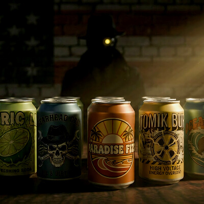 20 Unique Vintage Beverage Cans Asset Pack
