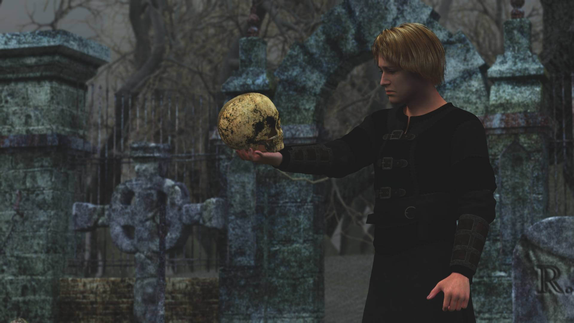 Alas Poor Yorick 3D Render, Digital Artwork by Wouldhe