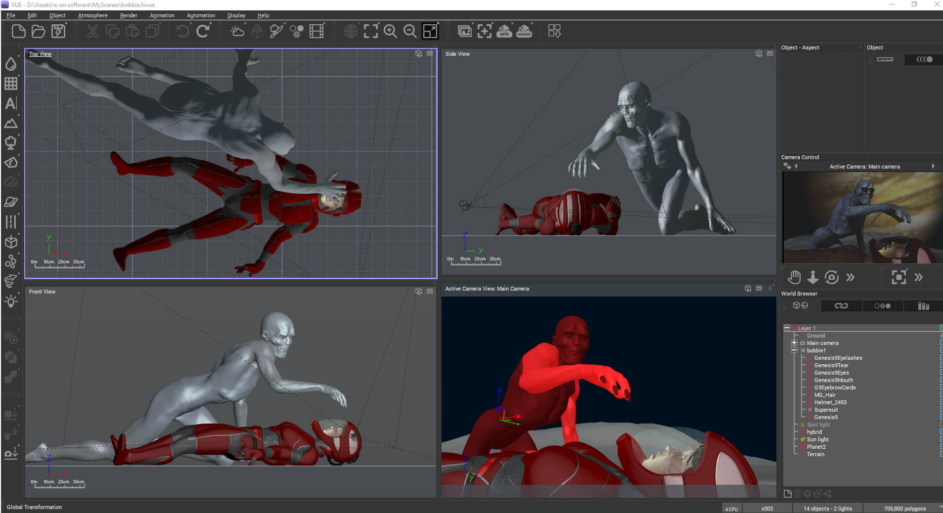 Bobbie and the Hybrid 3D Render, Digital Artwork by Wouldhe