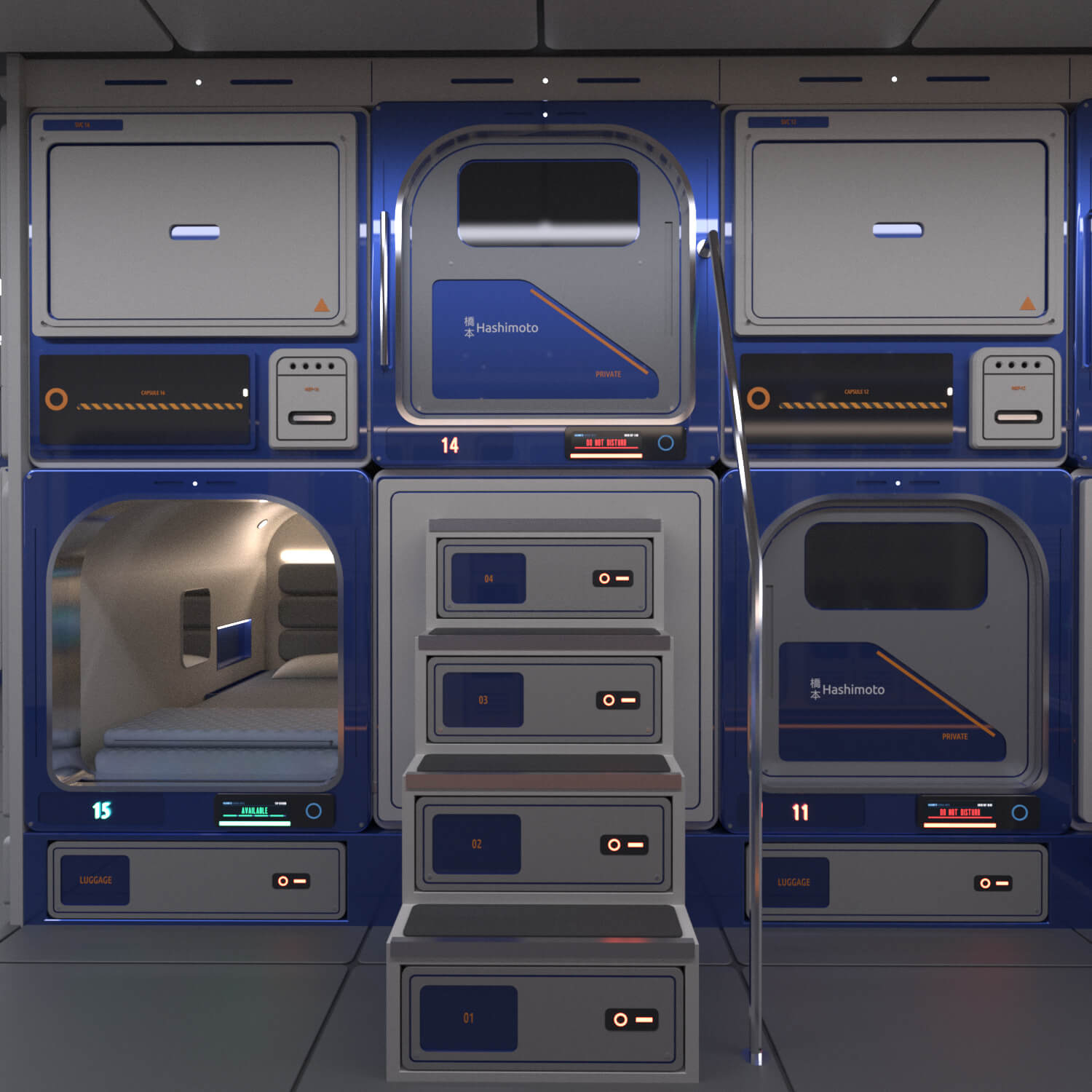 Hashimoto Capsule Hotel Daz Content