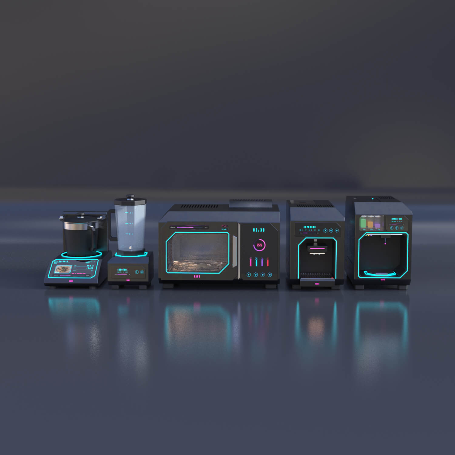 Kage Cyberpunk Kitchen Appliances Daz Content
