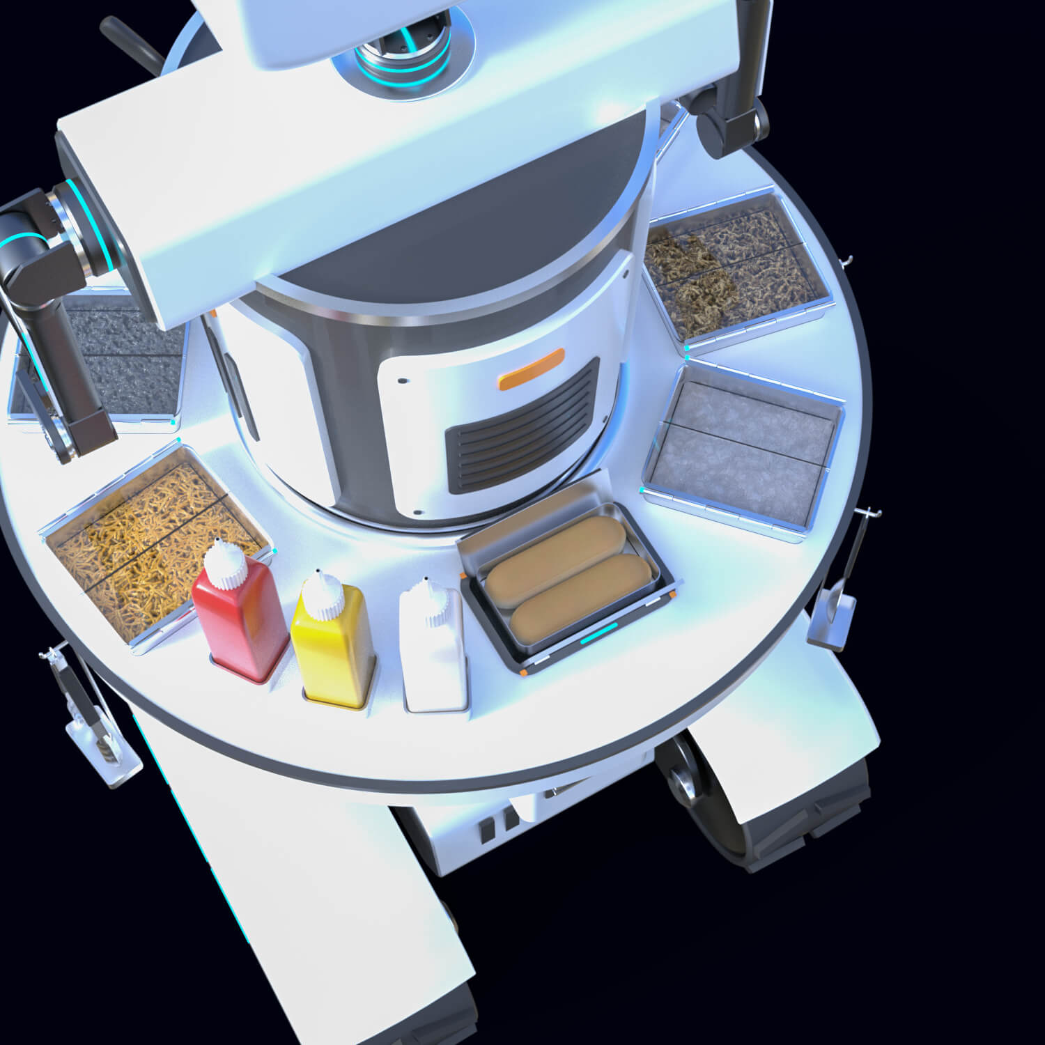 Kage HotDogBot &ndash Cyberpunk Hot Dog Vending Robot Daz Content