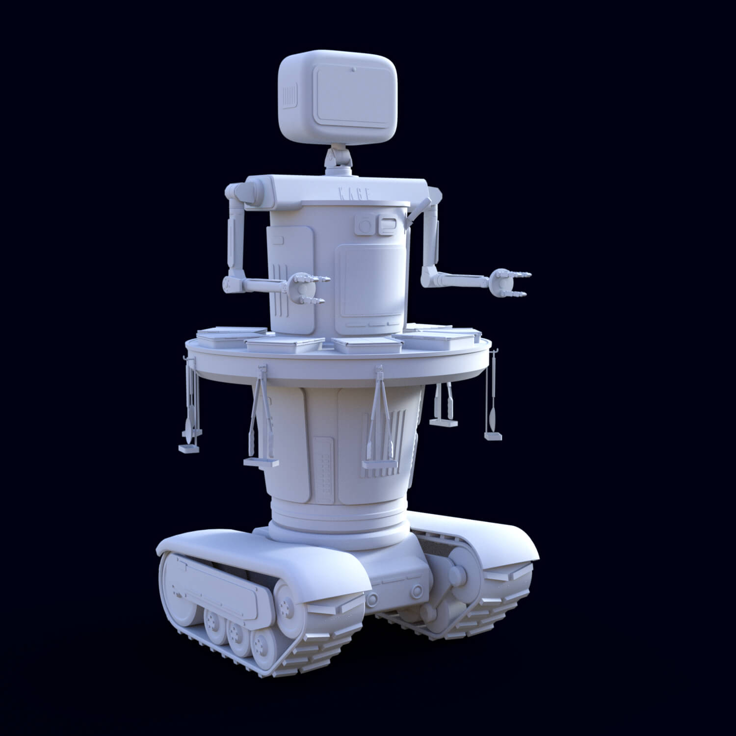 Kage HotDogBot &ndash Cyberpunk Hot Dog Vending Robot Daz Content
