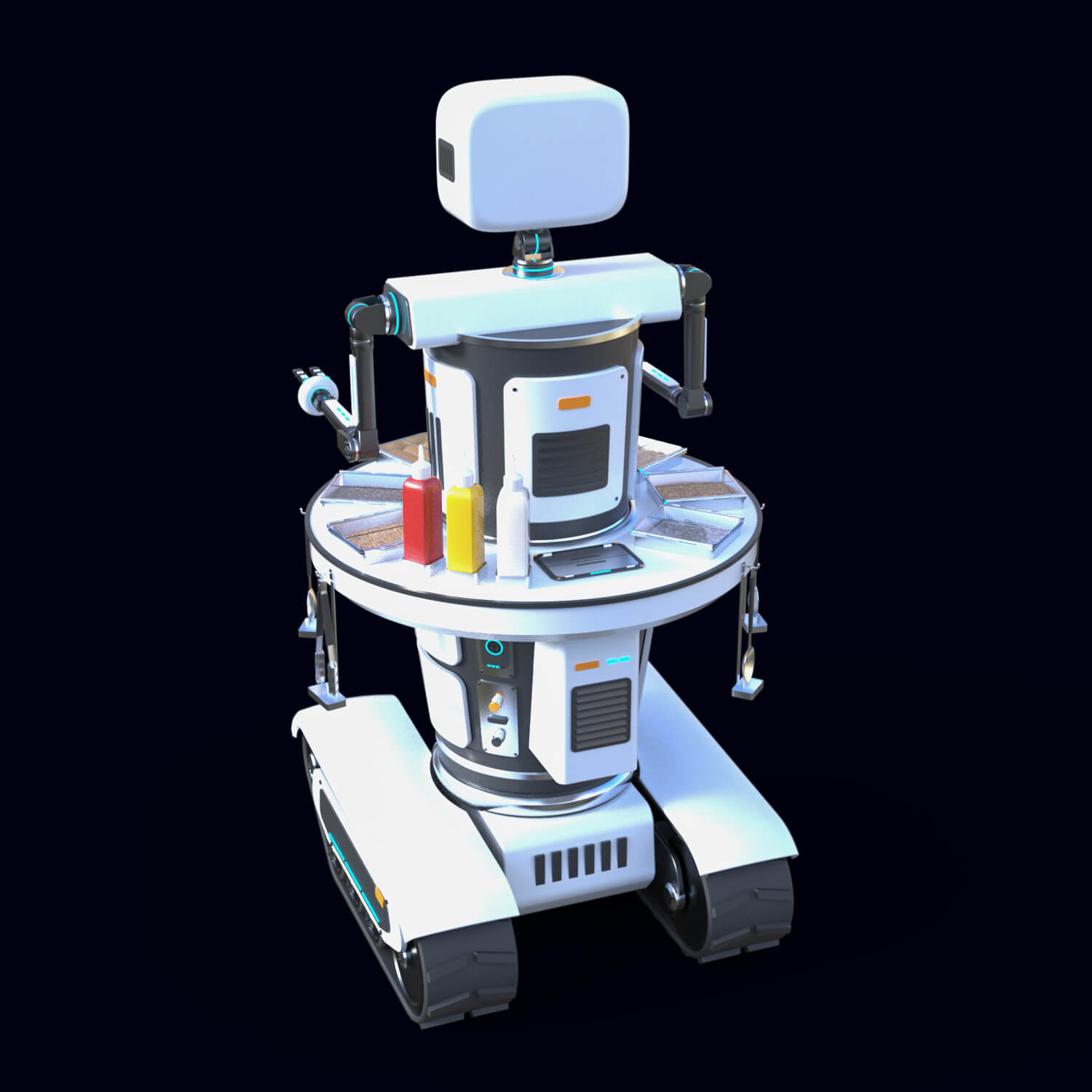Kage HotDogBot &ndash Cyberpunk Hot Dog Vending Robot Daz Content