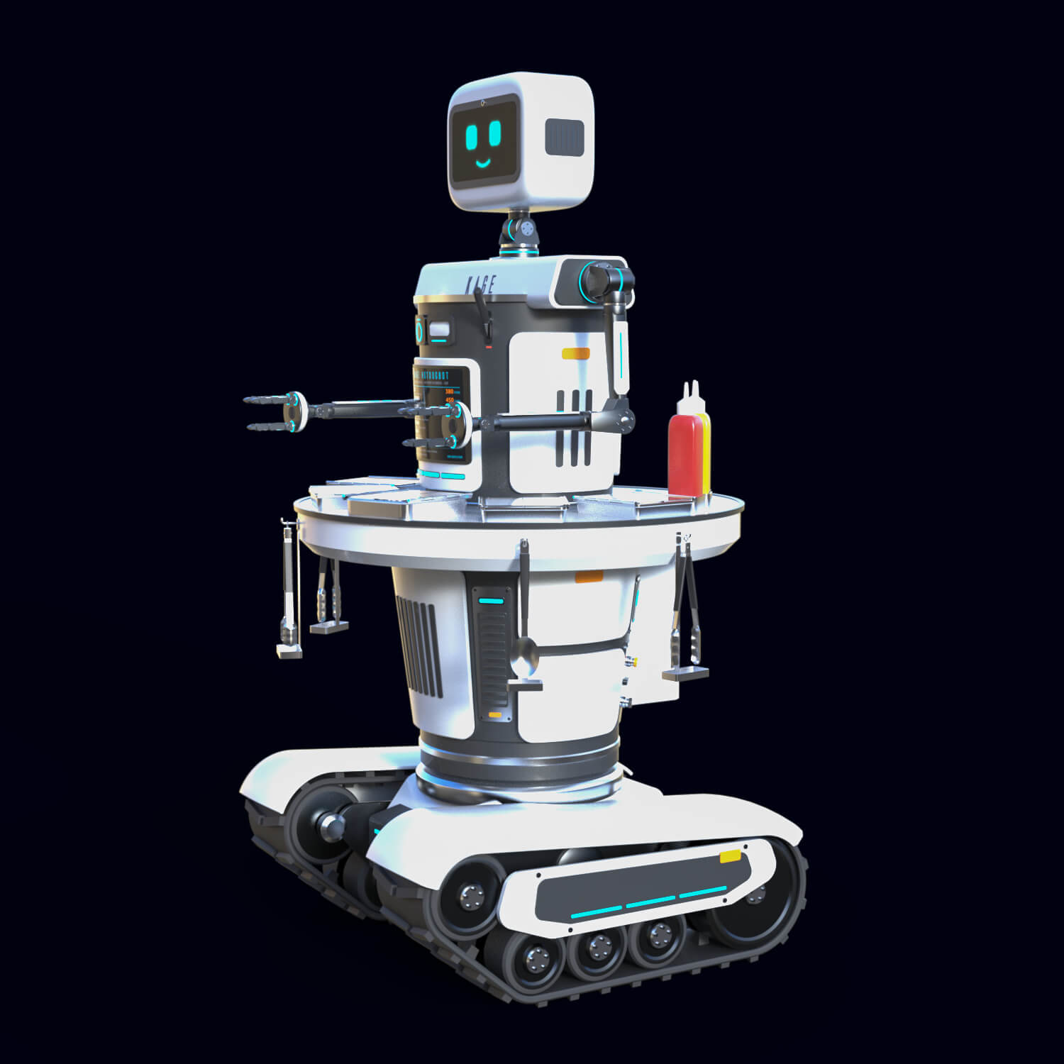 Kage HotDogBot &ndash Cyberpunk Hot Dog Vending Robot Daz Content