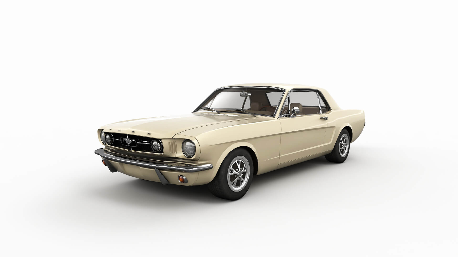 Ford Mustang 1965 - Low Poly - Game 3D Model - Unity 3D Model