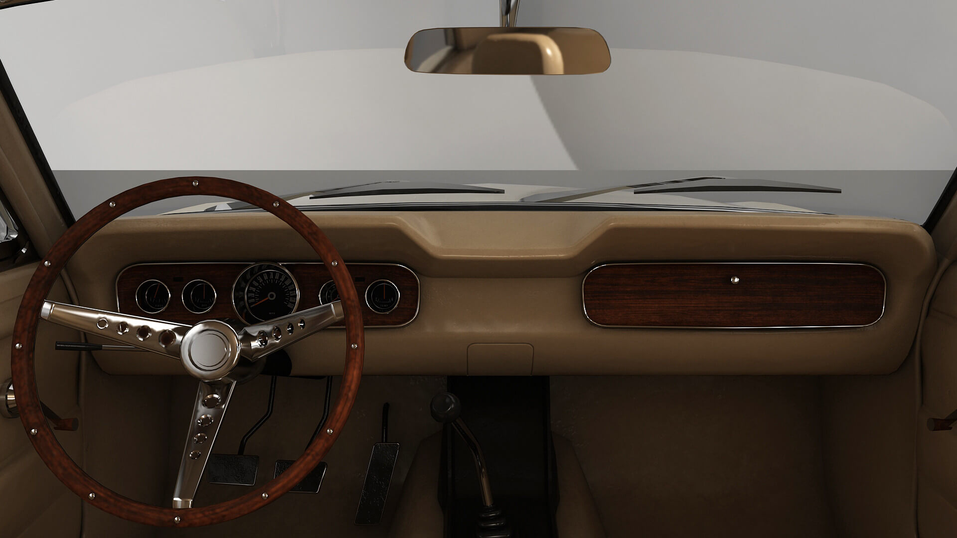 Ford Mustang 1965 - Low Poly - Game 3D Model - Unity 3D Model
