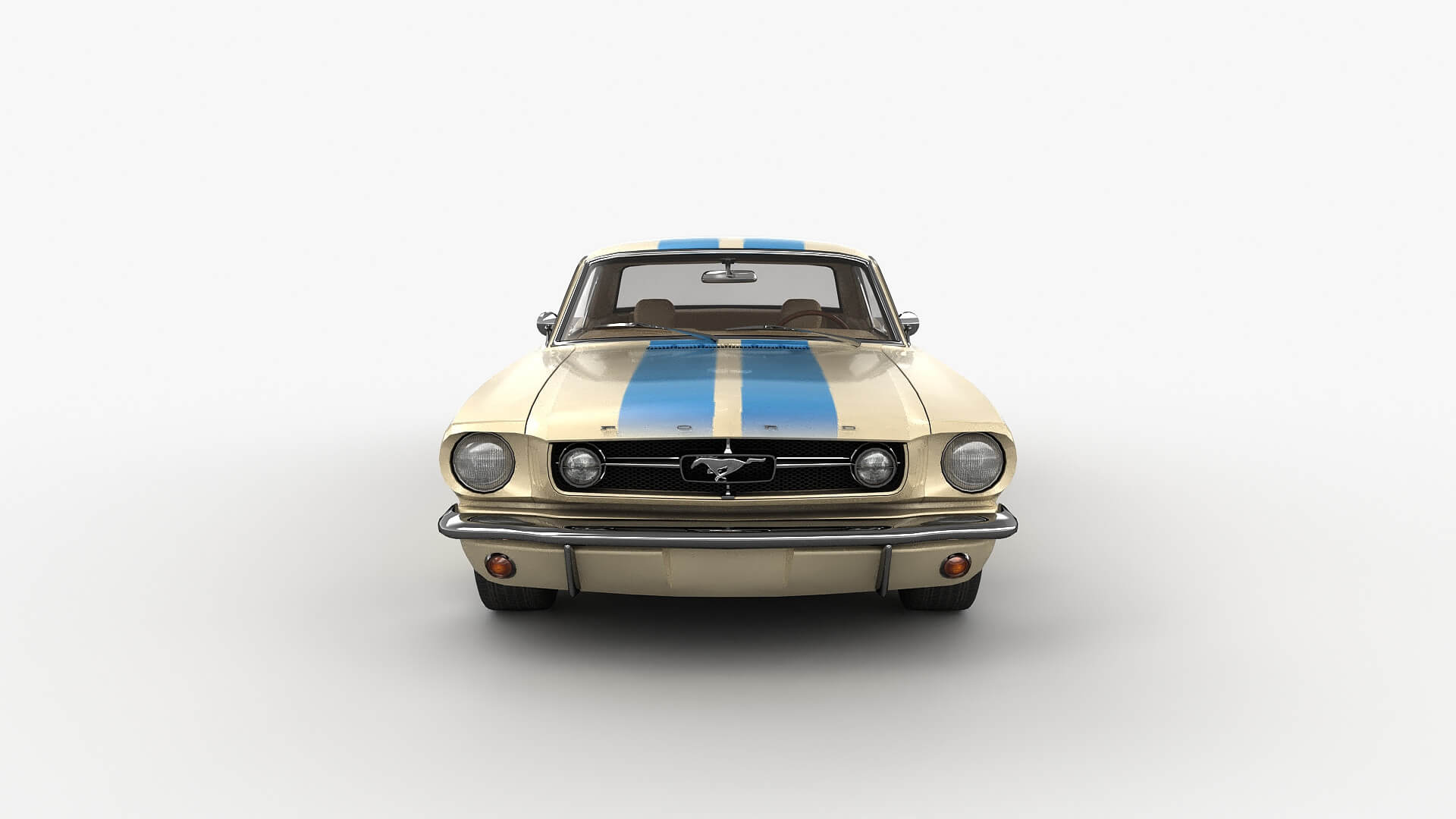 Ford Mustang 1965 - Low Poly - Game 3D Model - Unity 3D Model