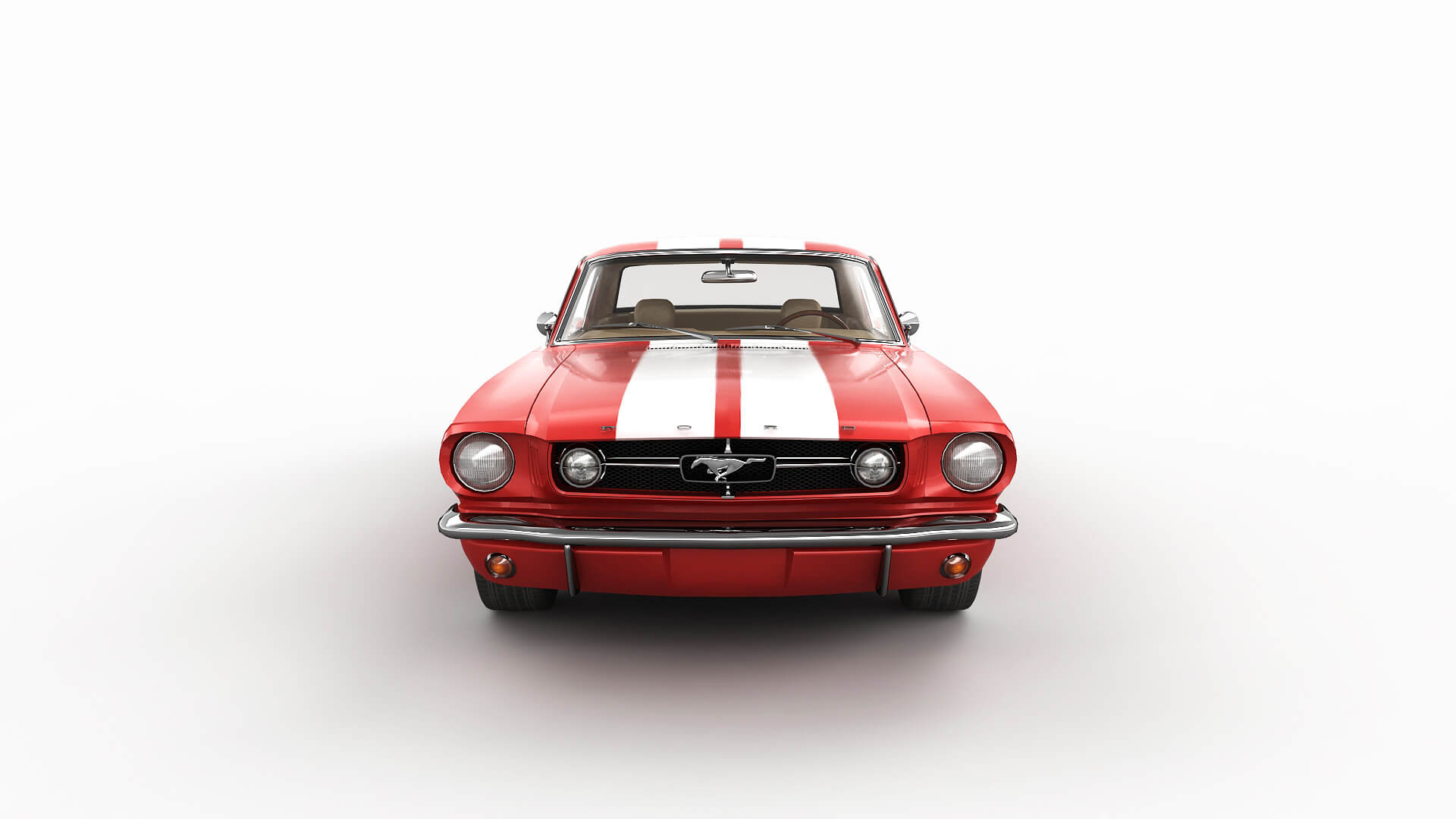 Ford Mustang 1965 - Low Poly - Game 3D Model - Unity 3D Model