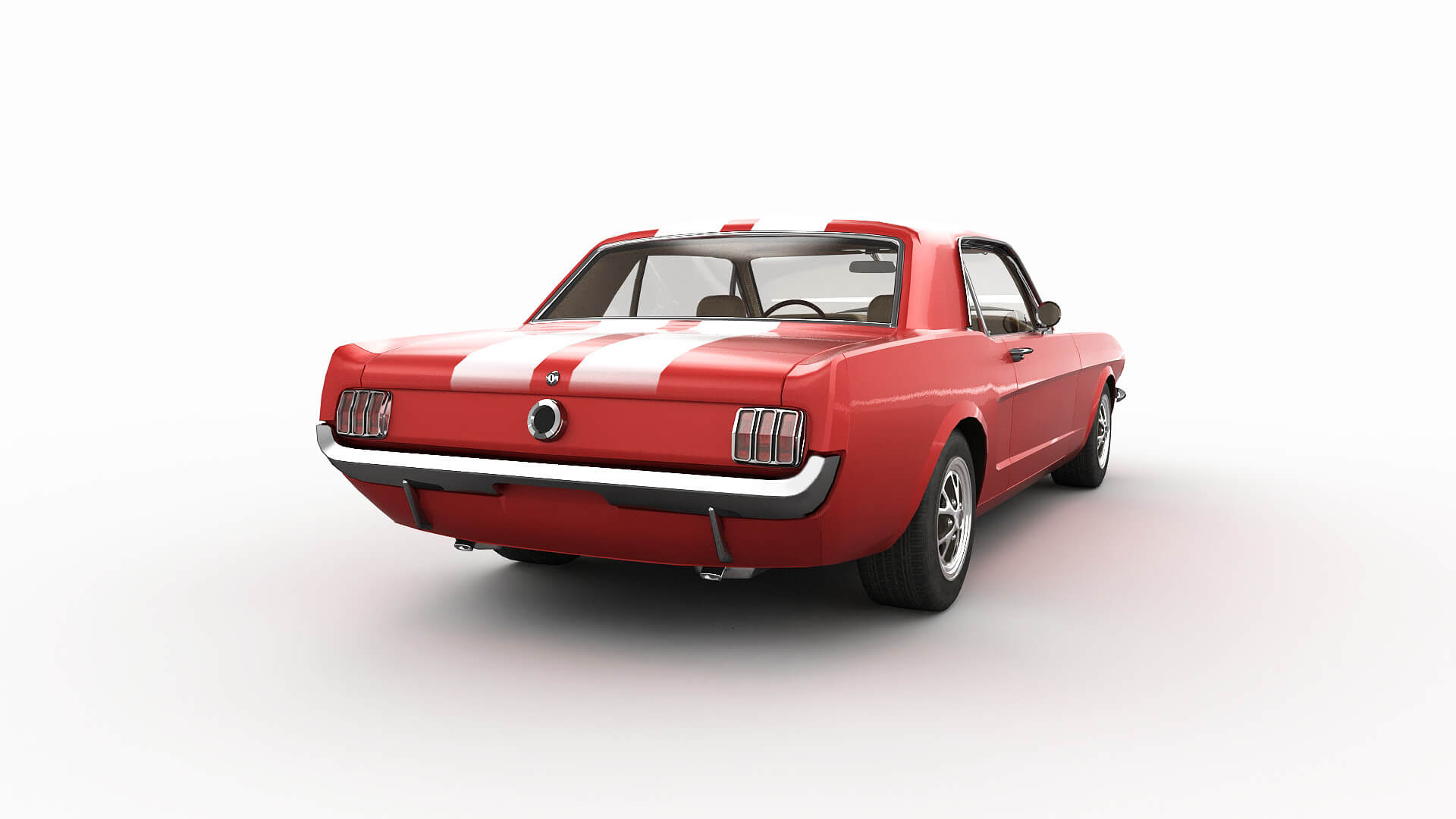 Ford Mustang 1965 - Low Poly - Game 3D Model - Unity 3D Model