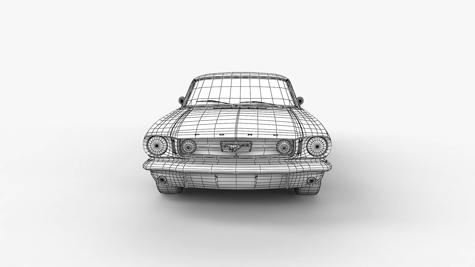 Ford Mustang 1965 - Low Poly - Game 3D Model - Unity 3D Model