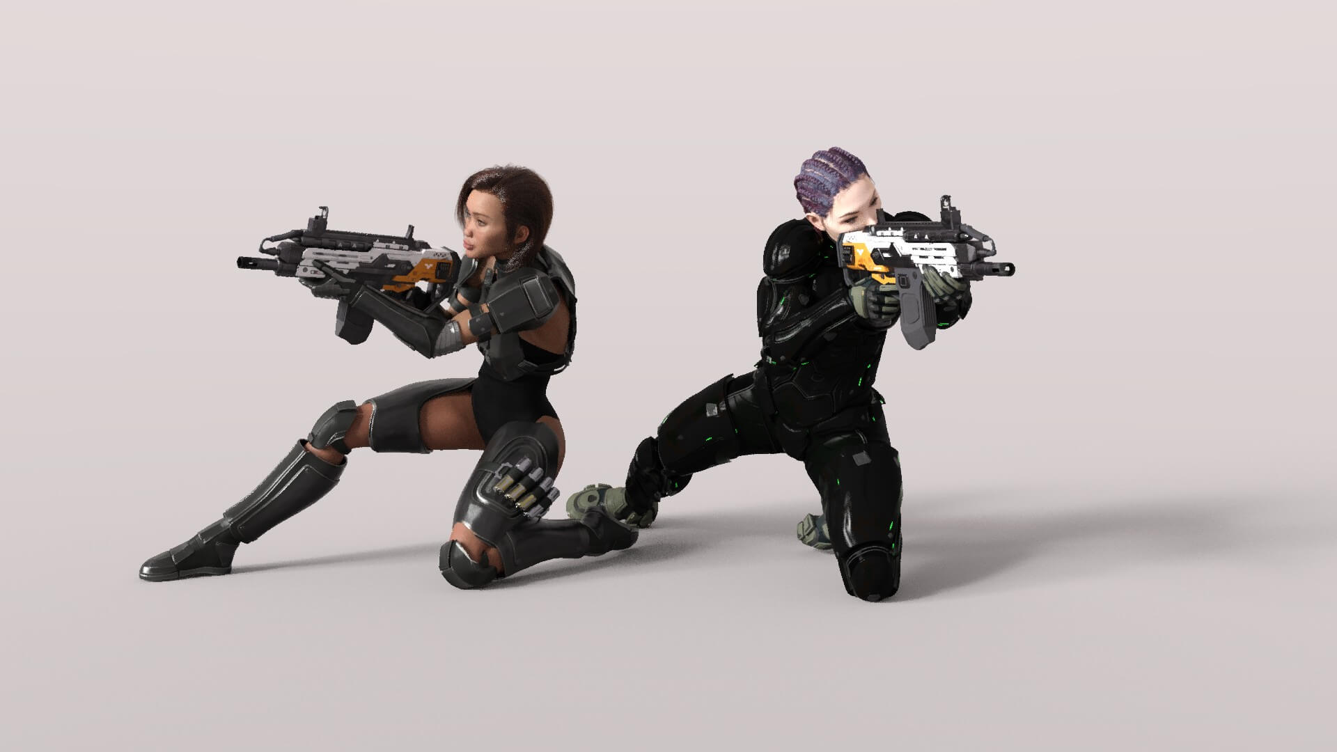 Futuristic Weapon Poses for Genesis 9 &ndash Vol. 1 Daz Content