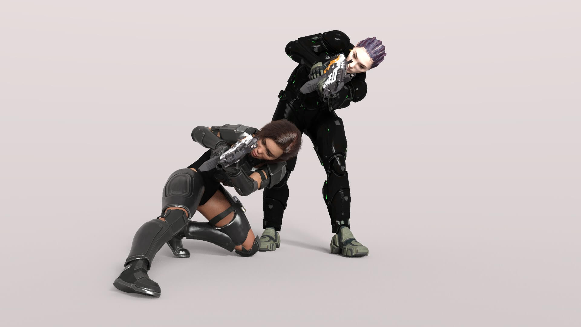Futuristic Weapon Poses for Genesis 9 &ndash Vol. 1 Daz Content