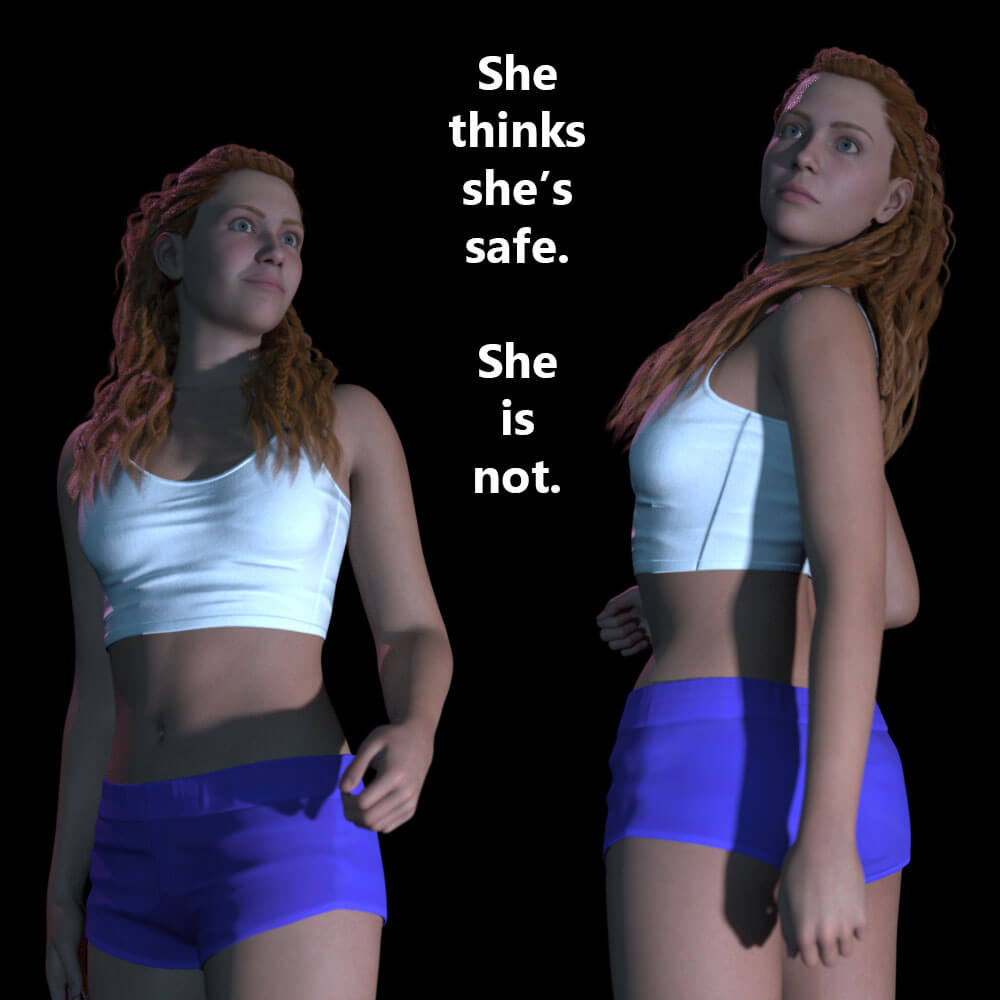 Final Girl for G9 Showcase 3D Render, Digital Artwork by Yola Art