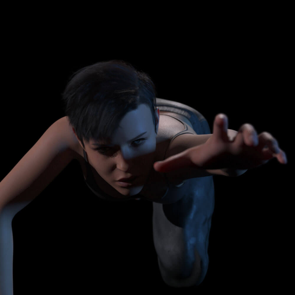 The Thing Wearing Her Skin 3D Render, Digital Artwork by Yola Art