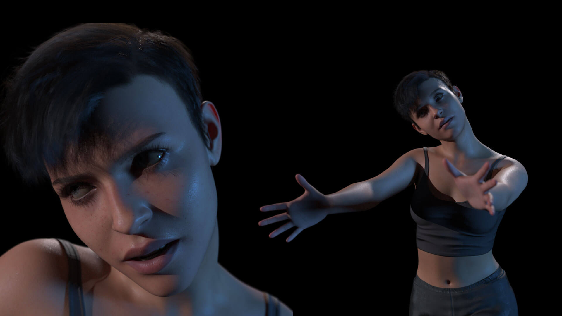 The Thing Wearing Her Skin 3D Render, Digital Artwork by Yola Art