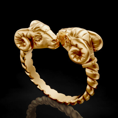 Goat Ring Luxury Animal Jewel Narnia