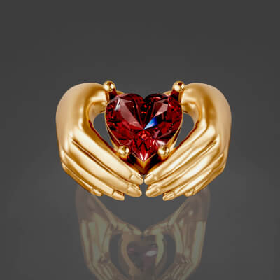Hands Heart Ring
