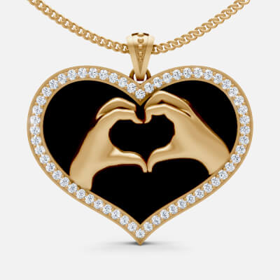 Heart Shape Hand Pendant