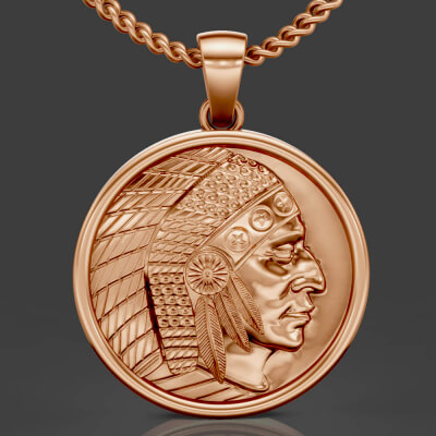 Indian American Warrior Pendant
