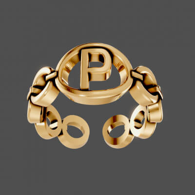 Letter P Ring