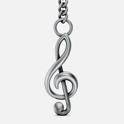 Music Notes Key Holder Key Chain