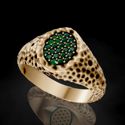 Organic Stone Rock Unique Texture Ring