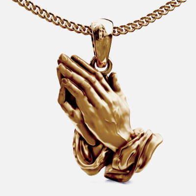 Praying Hand Lux Ring Man