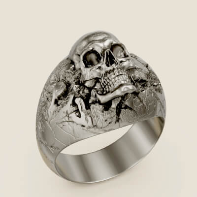 Skull Gown Luxury Ring