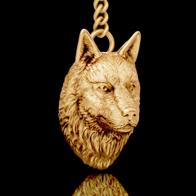 Wolf Wild Animal Key Holder