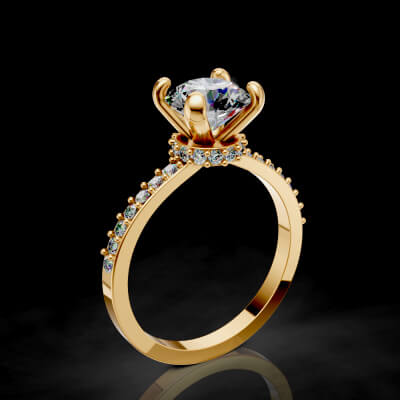 Woman Solitaire Lux Ring