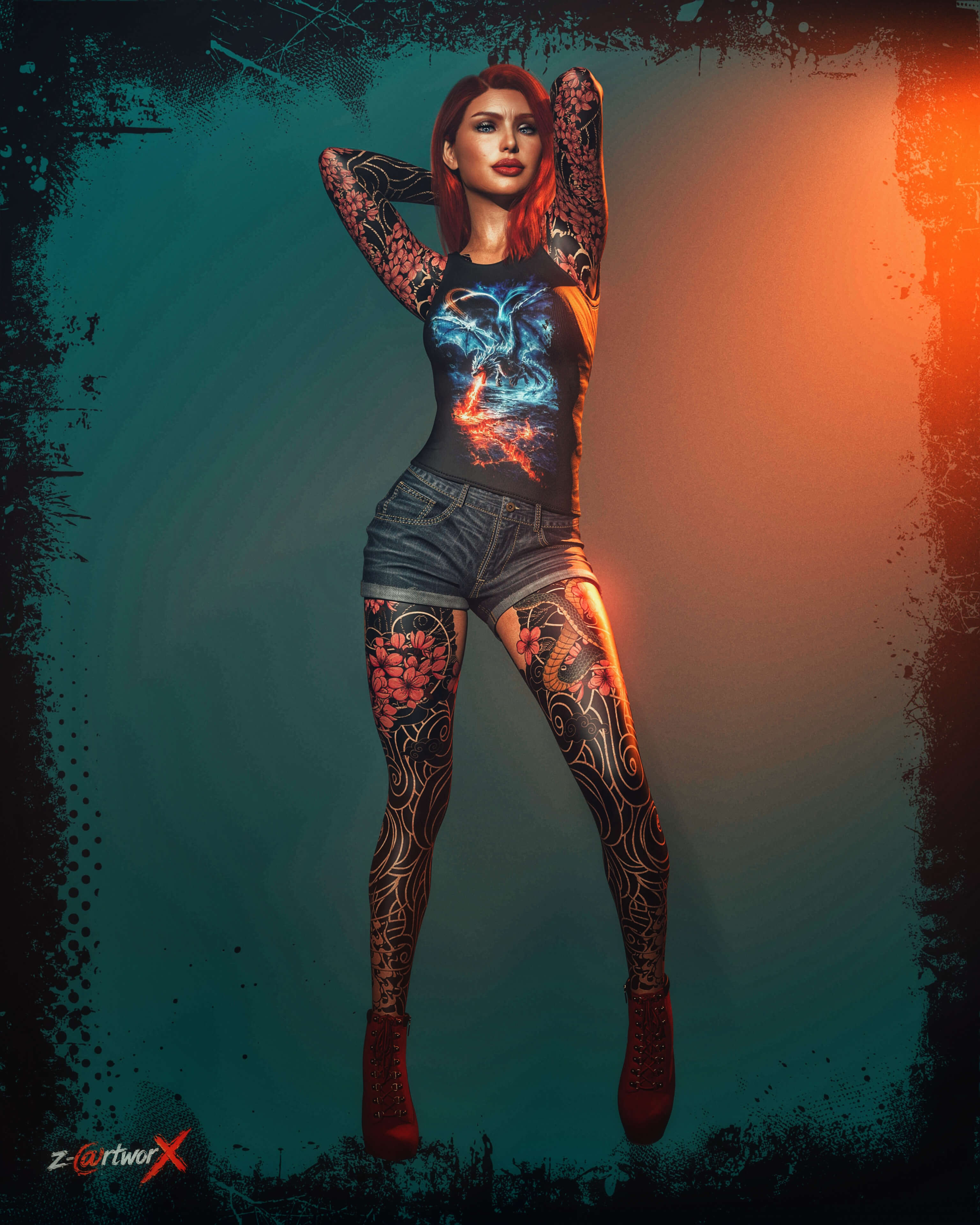 Linda 3D Render, Digital Artwork by Zavciu
