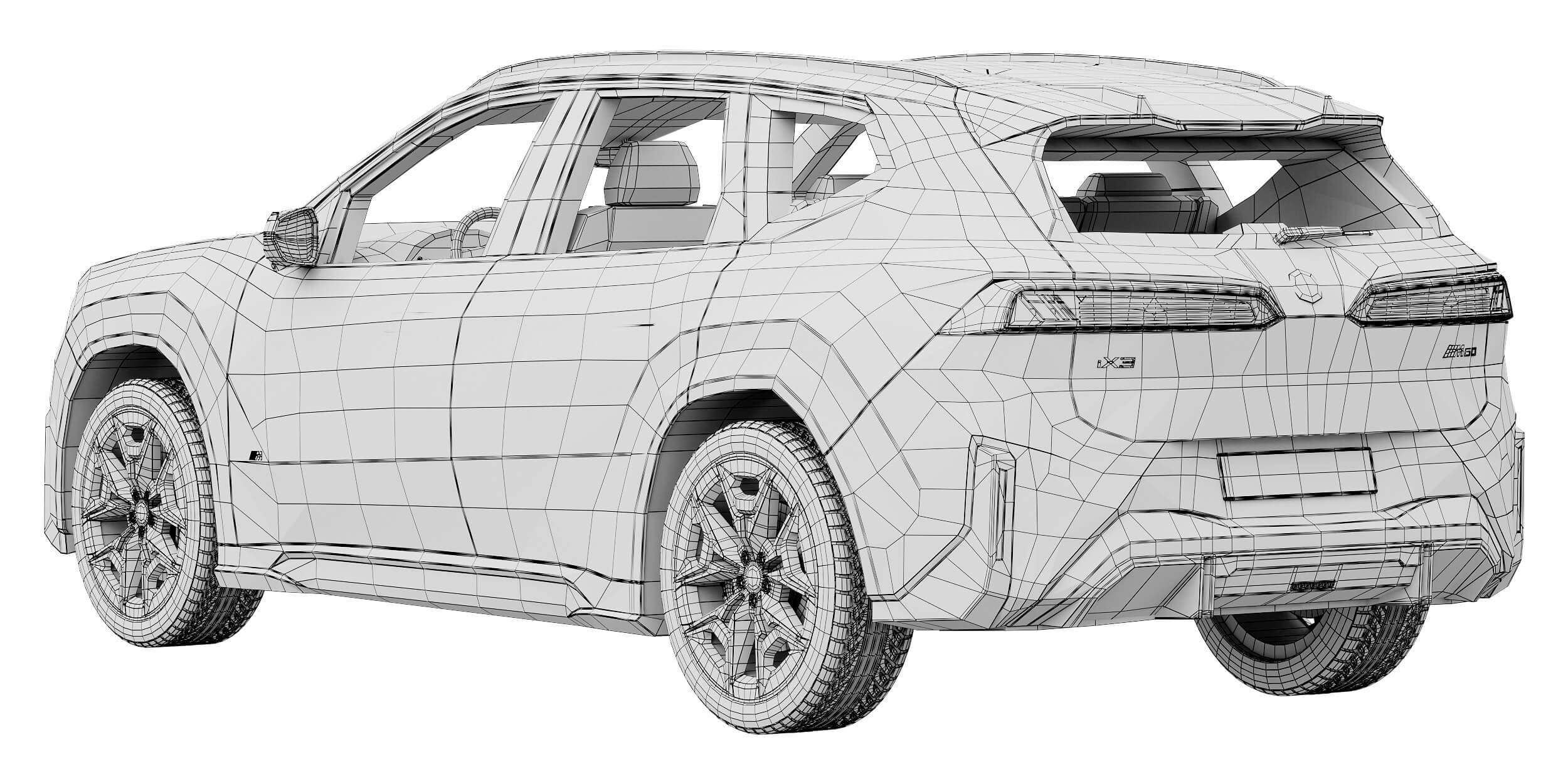 Electric SUV iX3 M60 2027 3D Model