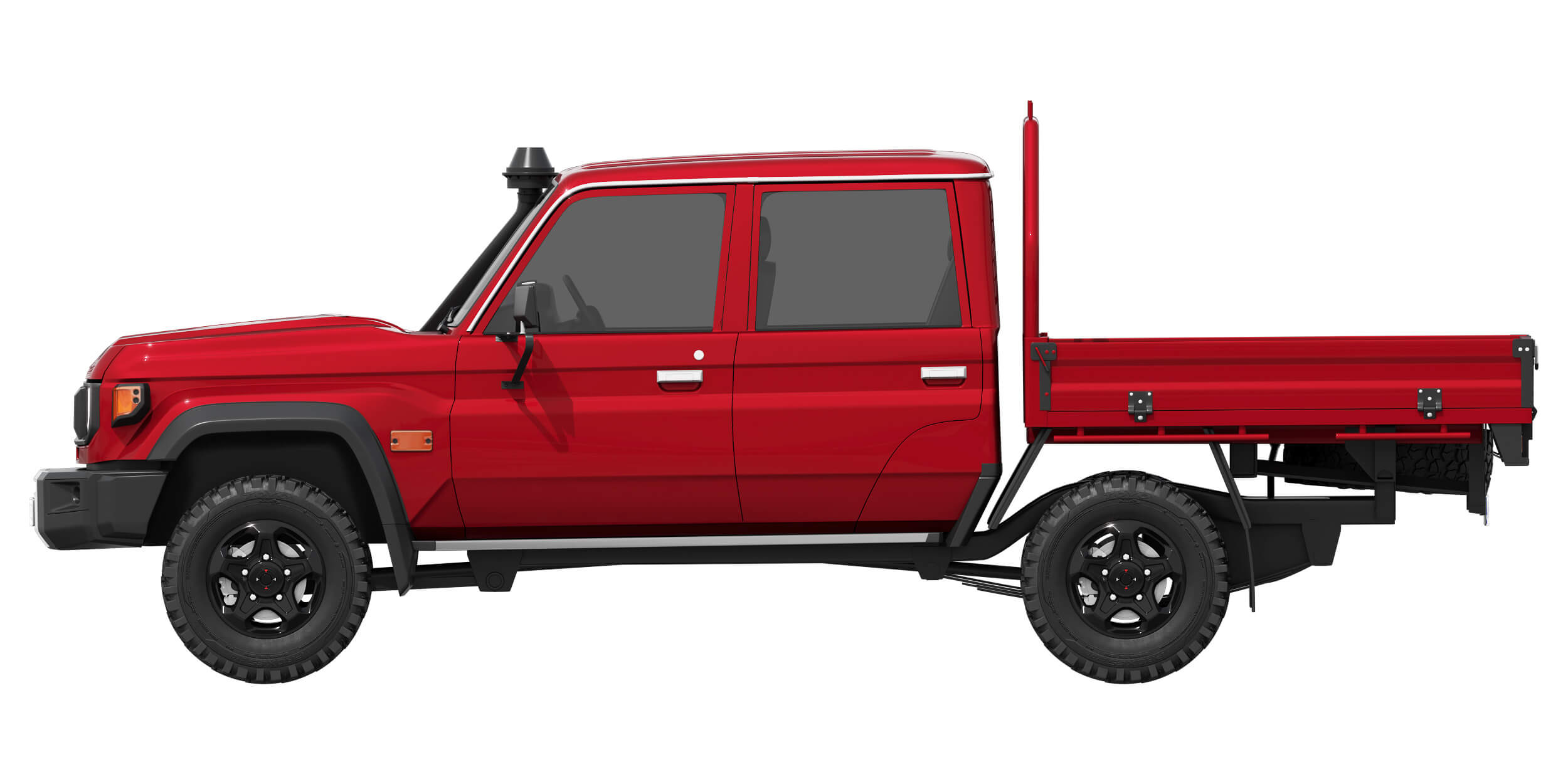 Toyota Land Cruiser 70 Double Cab Chassis 2024 3D Model