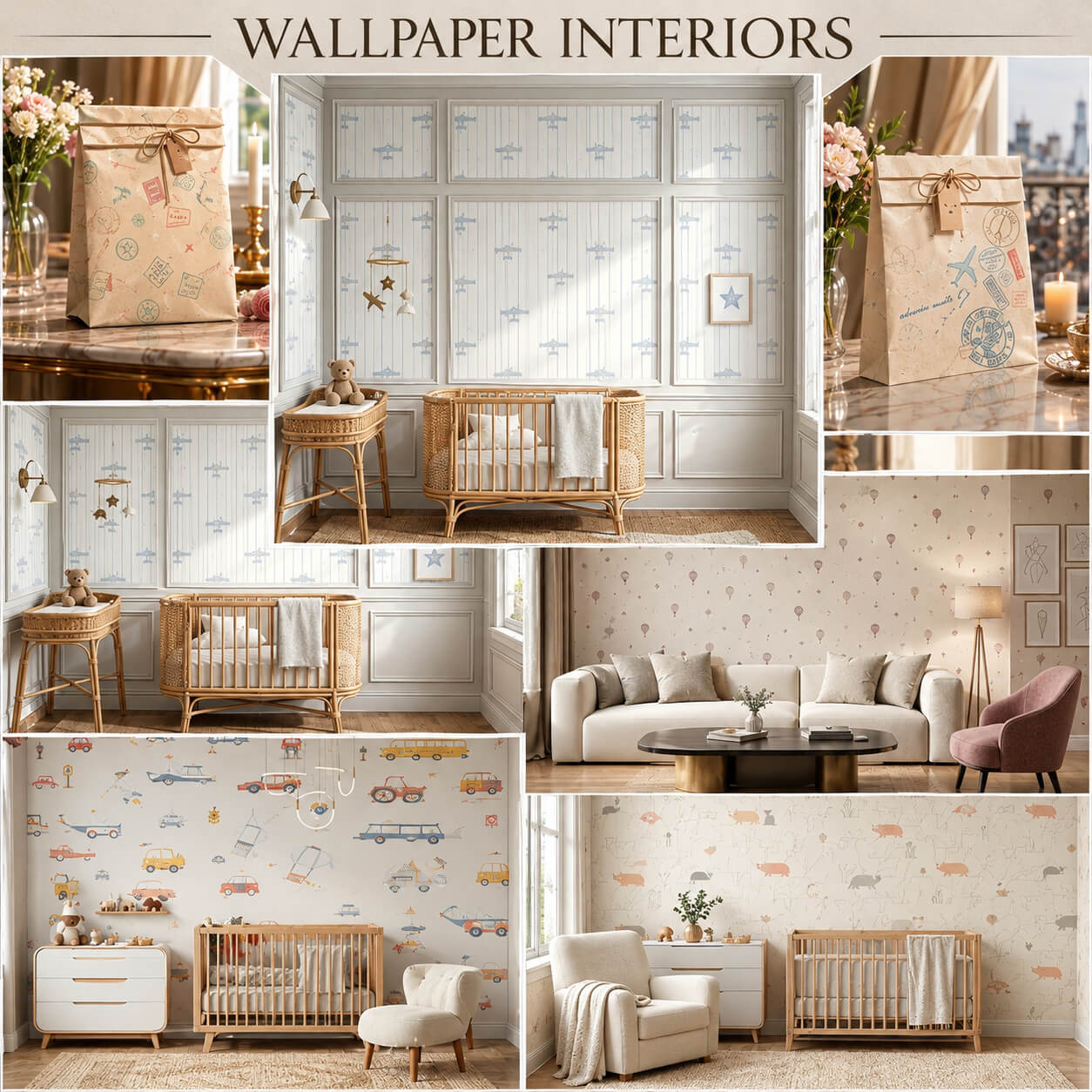 7 Kids Wallpaper Textures &ndash 4K Seamless PBR Collection 3D Material or Shader