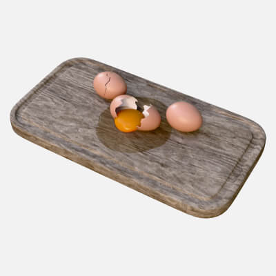 Egg on Cutting Board M1